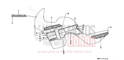 STREIFEN/MARKE (XL600VH/VJ) XL600VJ de 1988